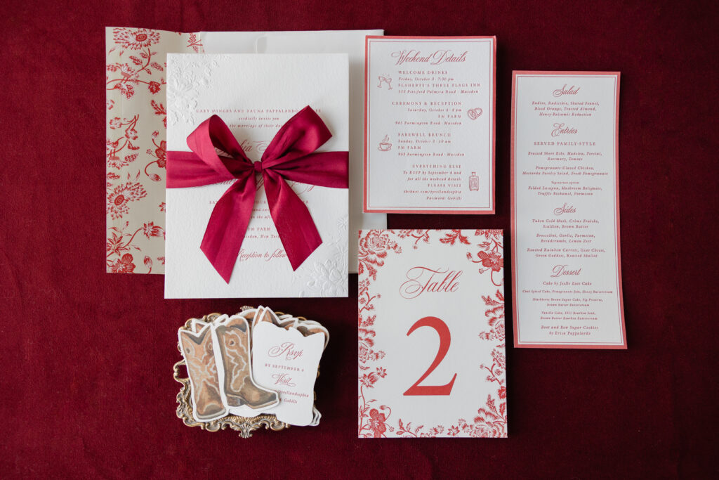 Letterpress and Sculpted Emboss Wedding Stationery