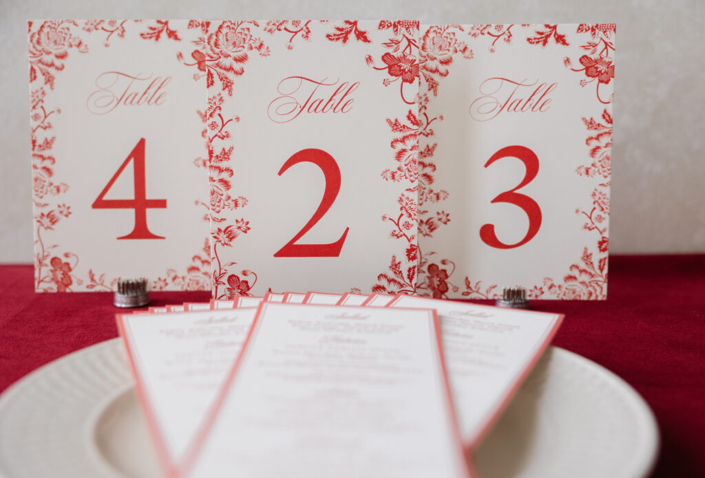 Table Numbers for Wedding Reception