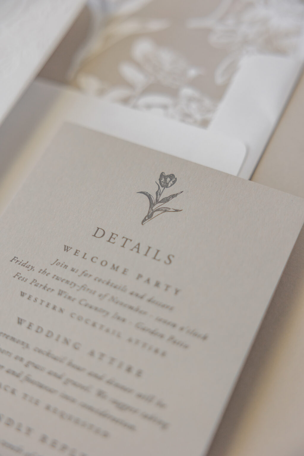 Details Card with Botanical Accent
