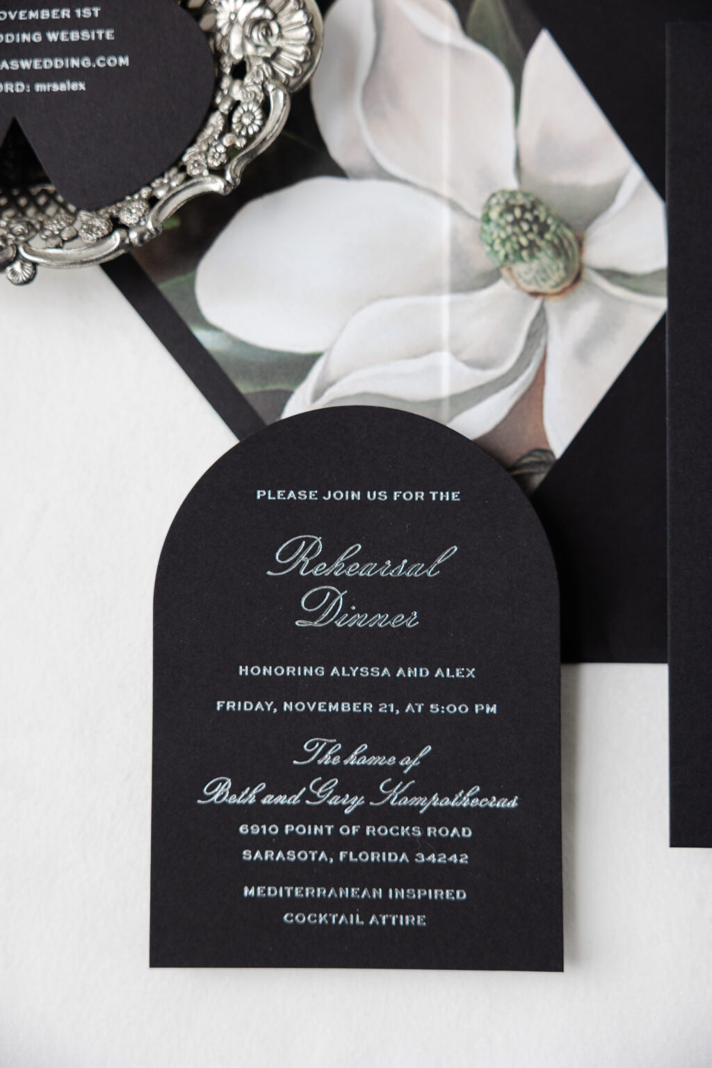 Moody Black-Tie Wedding Invitation