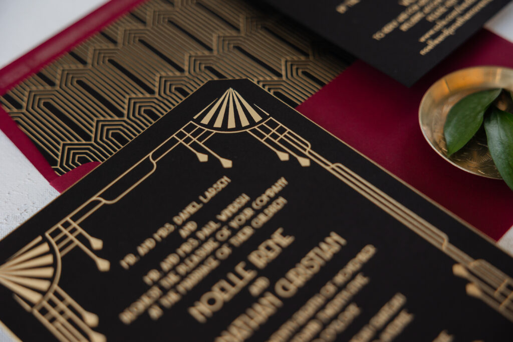 Luxe Art Deco Wedding Invitations
