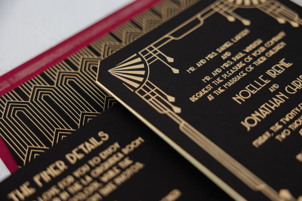 Luxe Art Deco Wedding Invitations