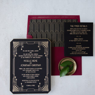 Luxe Art Deco Wedding Invitations