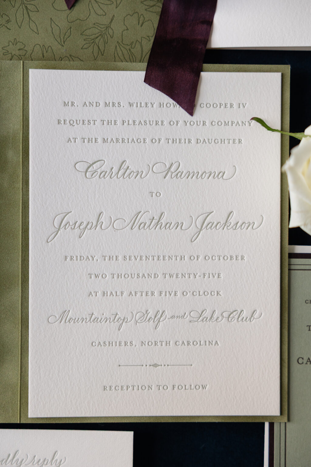 Romantic Fall Wedding Invitation
