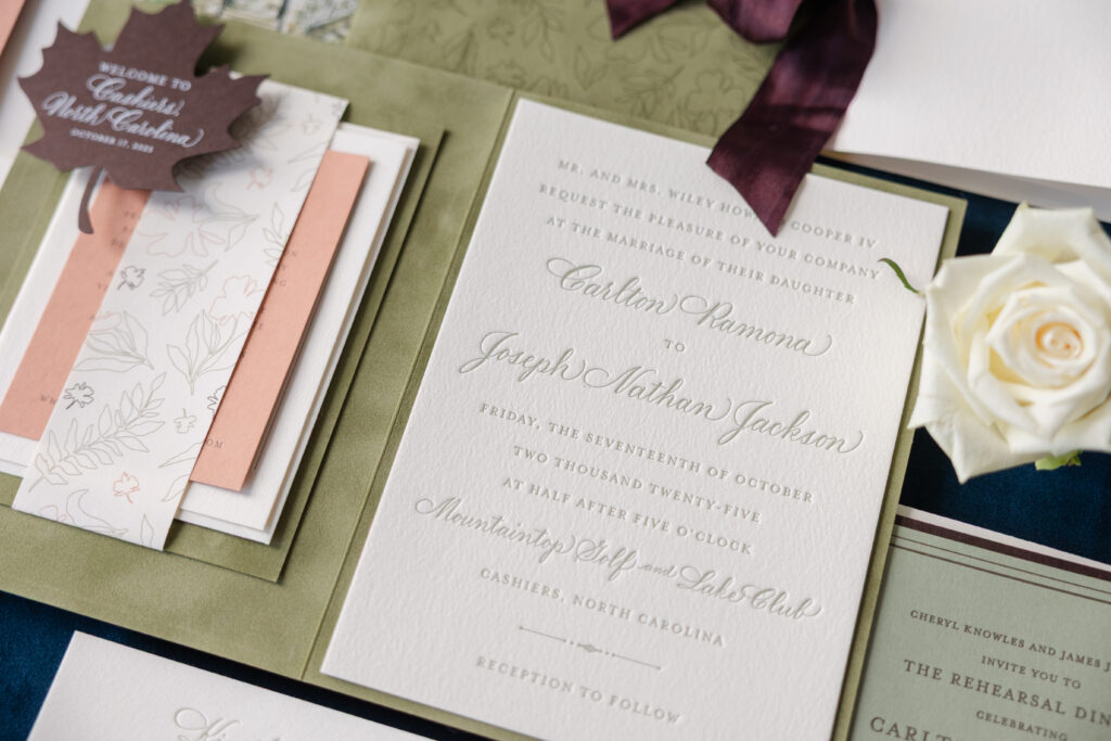 Romantic Fall Wedding Invitation