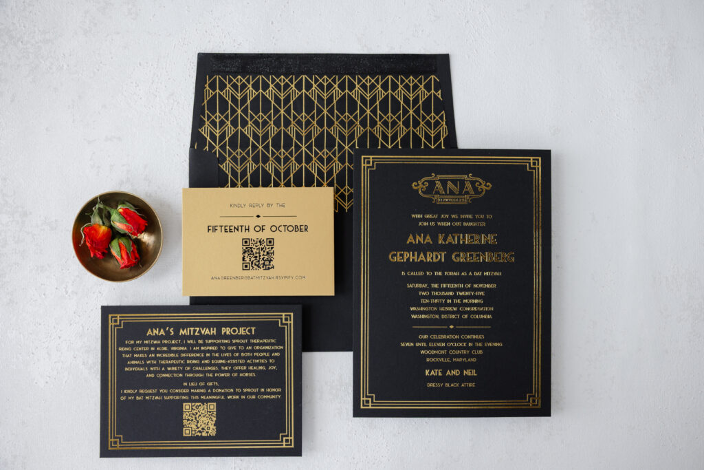 Foil Stamped Stationery Suite