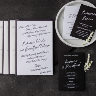 Black and White Wedding Stationery