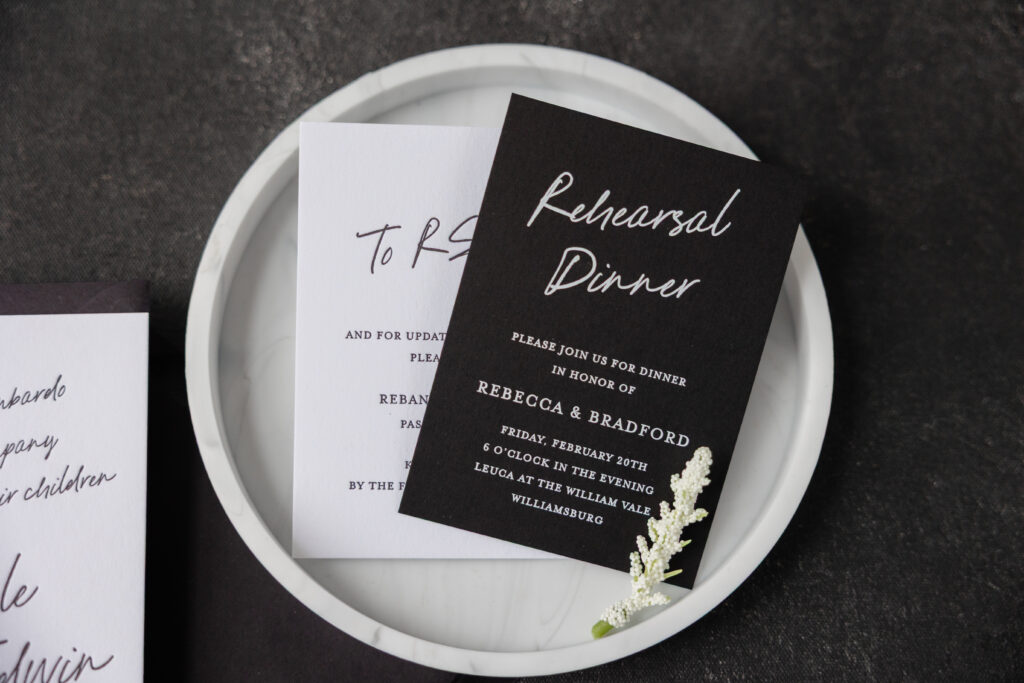 Black and White Wedding Stationery