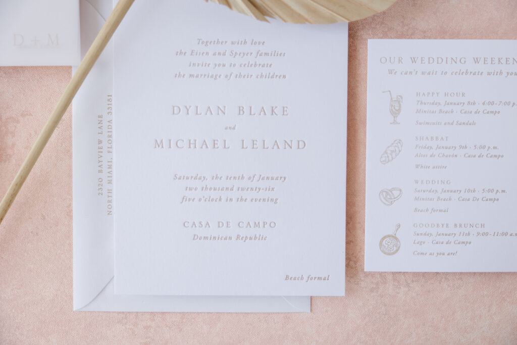 Wedding Stationery with Tropical Elegance