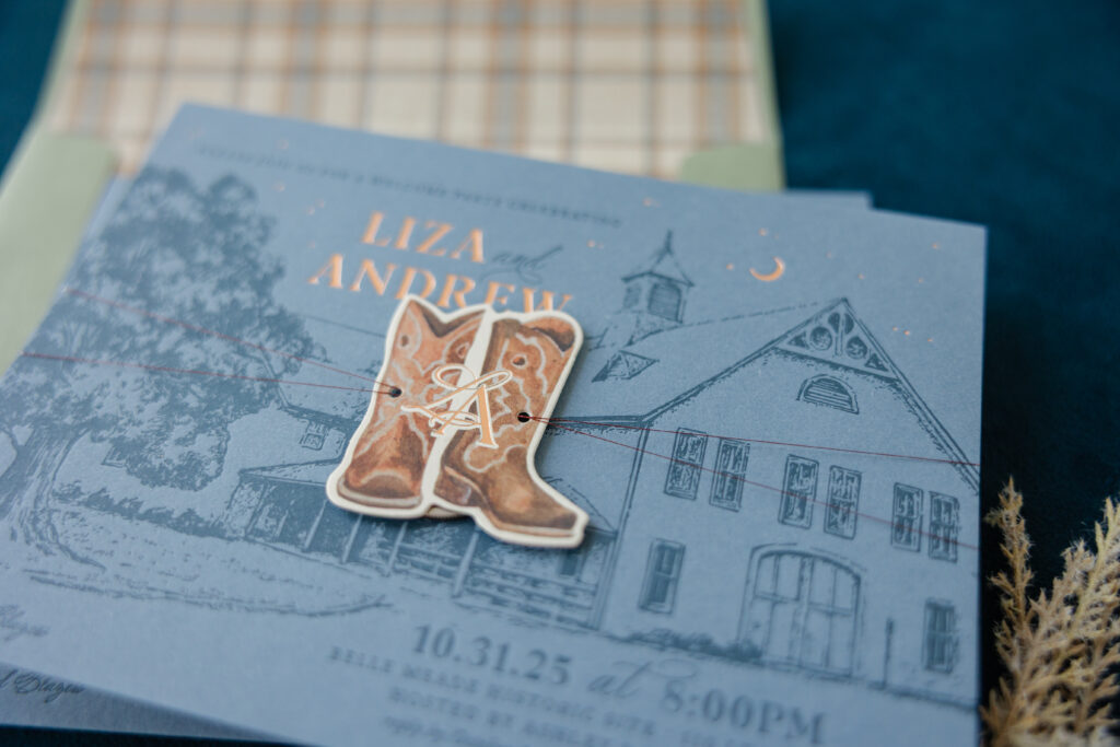 Cozy Welcome Party Invitations with Letterpress and Foil