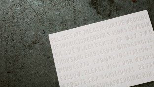 Flynn foil stamped save the dates