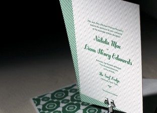Hekla letterpress wedding design