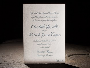 Altar custom letterpress sample 01