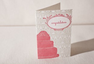 Cake Congratulations letterpress card