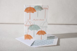Shower letterpress card