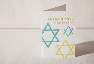 Star letterpress card