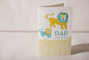 Lions letterpress card