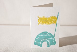 Cool Digs letterpress card