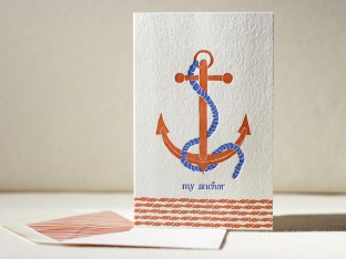 Anchor Love letterpress card