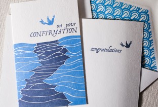 Confirmation letterpress card 2
