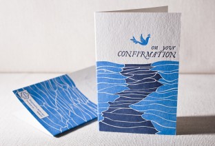 Confirmation letterpress card