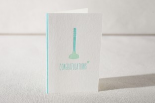 Plunger letterpress card