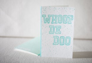 Whoop De Doo letterpress card