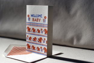 Baby Parade letterpress card