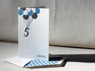 High Five letterpress card