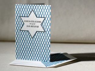 Mitzvah Star letterpress card