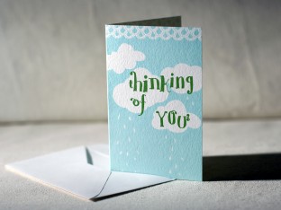 Clouds greeting card (offset)