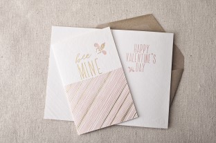 bee mine letterpress card 2