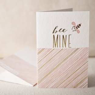 bee mine letterpress card