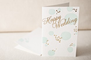 Happy wedding letterpress card