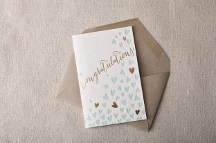 Heartfelt congrats letterpress card 2