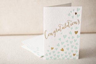 Heartfelt congrats letterpress card