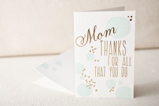 Mom for all you do letterpress card