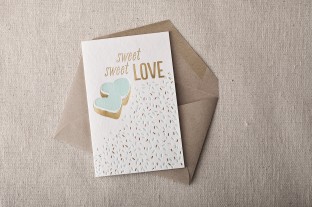 Sweet sweet love letterpress card 2
