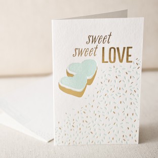 Sweet sweet love letterpress card