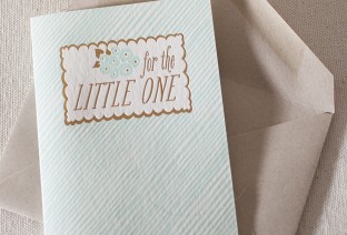 For The Little One letterpress and foil card 2