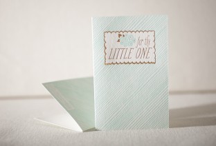 For The Little One letterpress and foil card