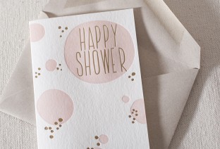 Happy Shower letterpress and foil card 2