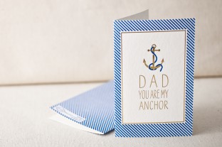 Dad anchor letterpress card