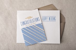 Tying the knot letterpress card 2