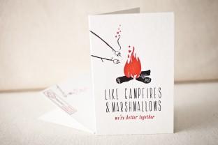 Like campfires letterpress card