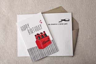 Birthday seven pack letterpress card 2