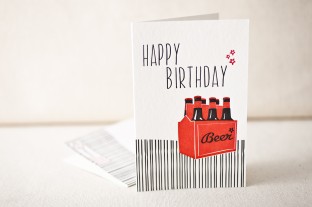 Birthday seven pack letterpress card