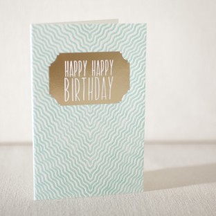 Gazar Birthday letterpress and foil card