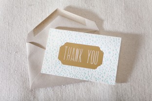 Batiste letterpress and foil cards