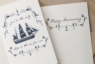 Only Ship letterpress card 2